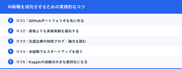 AI転職を成功させるための実践的なコツ