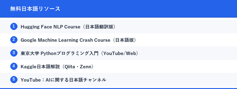 無料日本語リソース